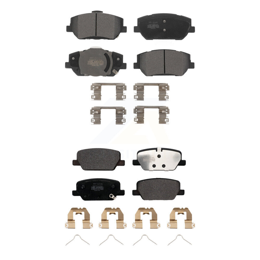 Semi-Metallic Brake Pads Front Rear Kit For 2019-2020 Hyundai Santa Fe