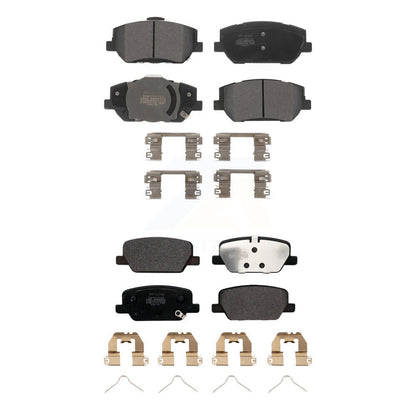 Semi-Metallic Brake Pads Front Rear Kit For 2019-2020 Hyundai Santa Fe