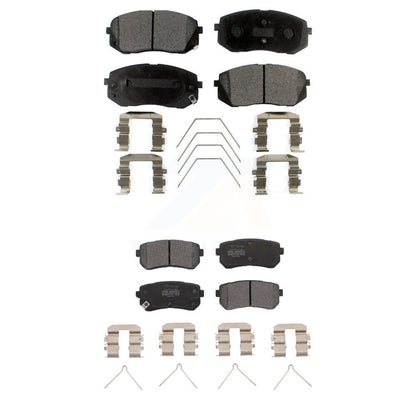 Semi-Metallic Brake Pads Front Rear Kit For Hyundai Kona Kia Seltos