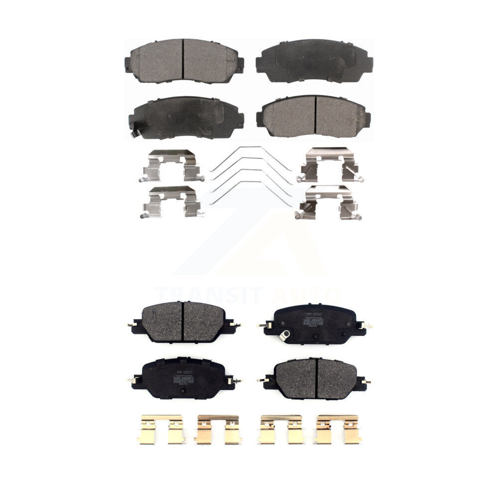 Semi-Metallic Brake Pads Front Rear Kit For Honda CR-V