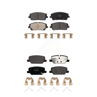 Semi-Metallic Brake Pads Front Rear Kit For Hyundai Palisade Kia Telluride