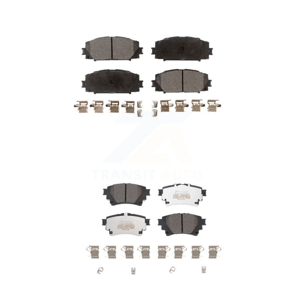 Semi-Metallic Brake Pads Front Rear Kit For Toyota Corolla