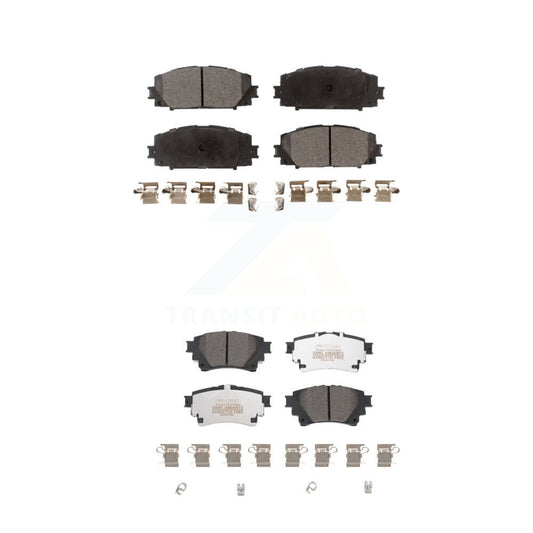 Semi-Metallic Brake Pads Front Rear Kit For Toyota Corolla