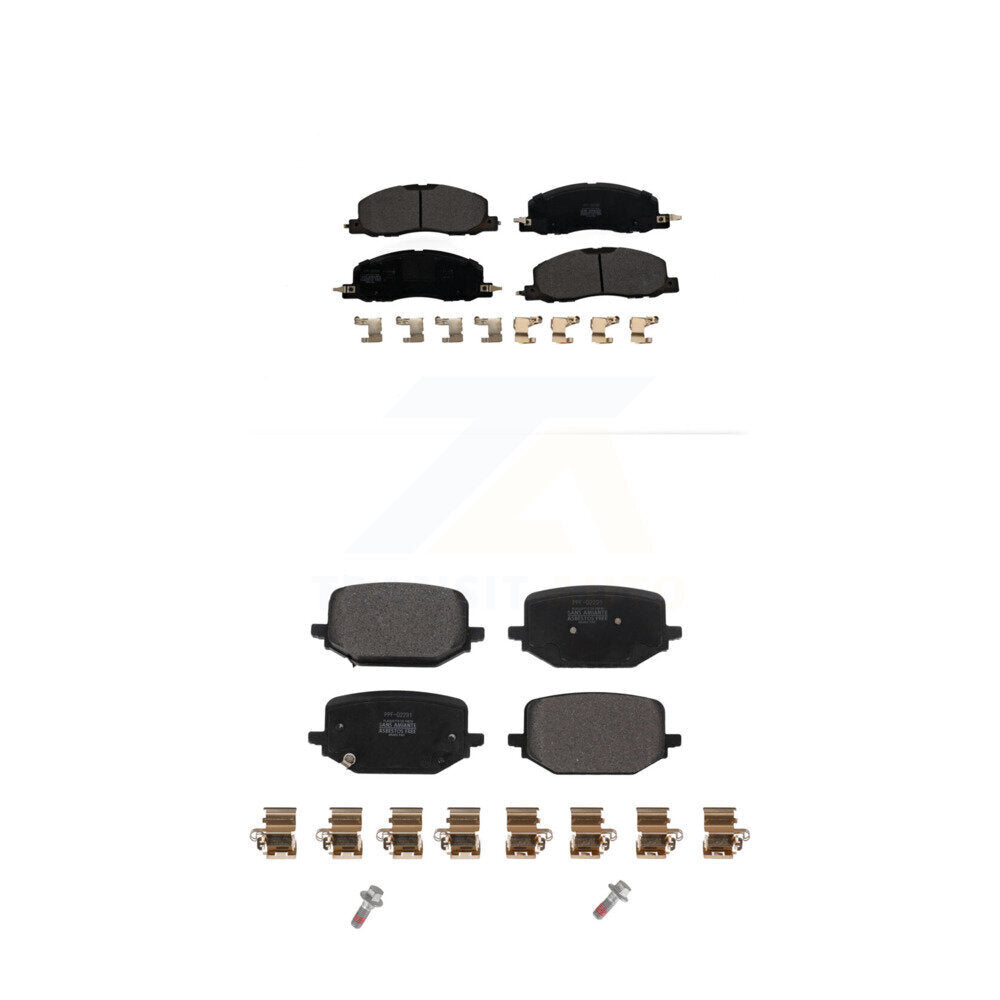 Semi-Metallic Brake Pads Front Rear Kit For Lincoln Aviator