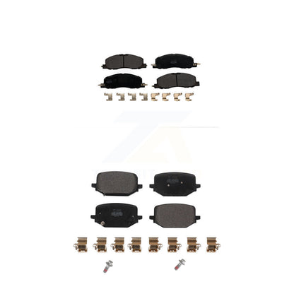Semi-Metallic Brake Pads Front Rear Kit For Lincoln Aviator