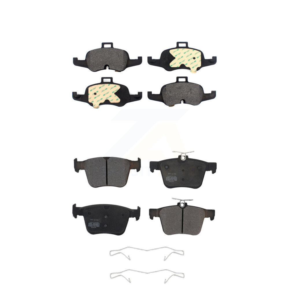 Semi-Metallic Brake Pads Front Rear Kit For 2016-2019 Audi TTS Quattro