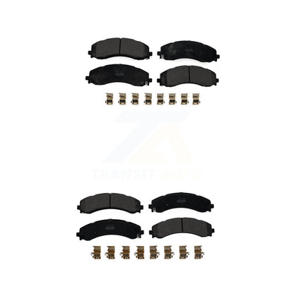 Semi-Metallic Brake Pads Front Rear Kit For 19-22 Ram 3500 With Dual Wheels