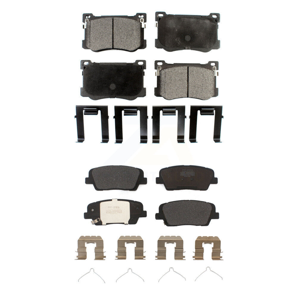 Semi-Metallic Brake Pads Front Rear Kit For 2018-2020 Genesis G80 3.3L