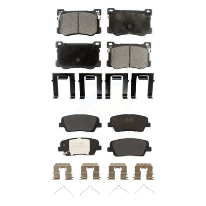 Semi-Metallic Brake Pads Front Rear Kit For 2018-2020 Genesis G80 3.3L
