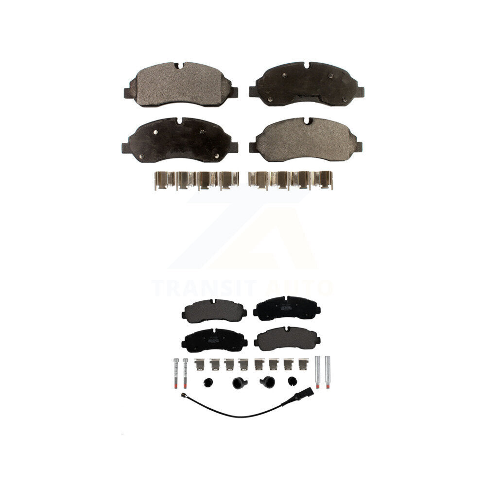 Semi-Metallic Brake Pads Front Rear Kit For 2020 Ford Transit-350 AWD