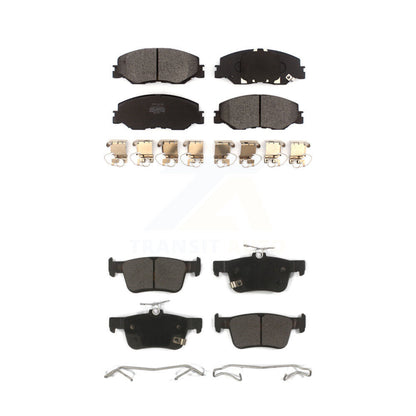 Semi-Metallic Brake Pads Front Rear Kit For Honda Civic