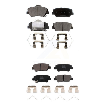 Semi-Metallic Brake Pads Front Rear Kit For 2019-2022 Hyundai Nexo