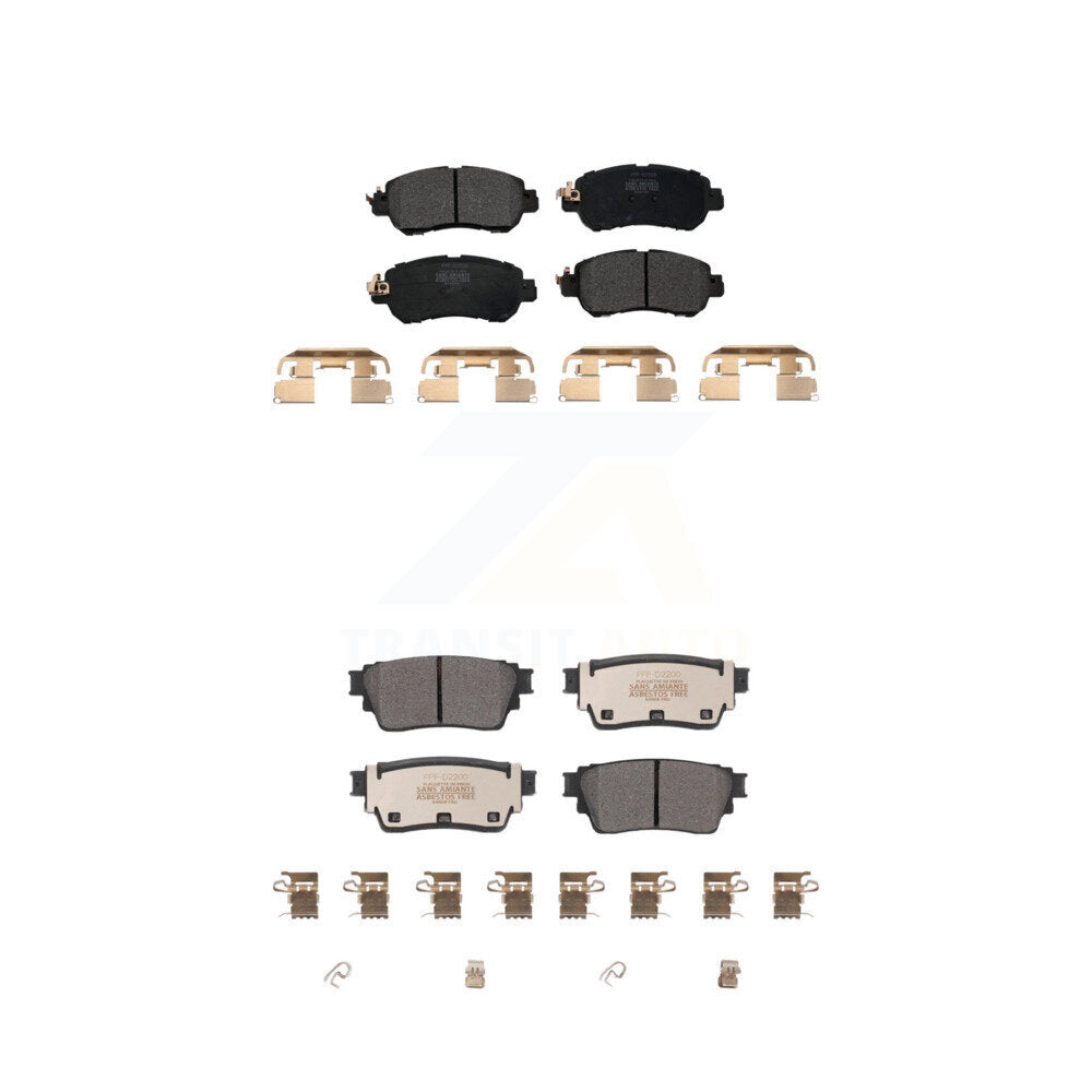 Semi-Metallic Brake Pads Front Rear Kit For 21-23 Nissan Kicks Drum rear brakes