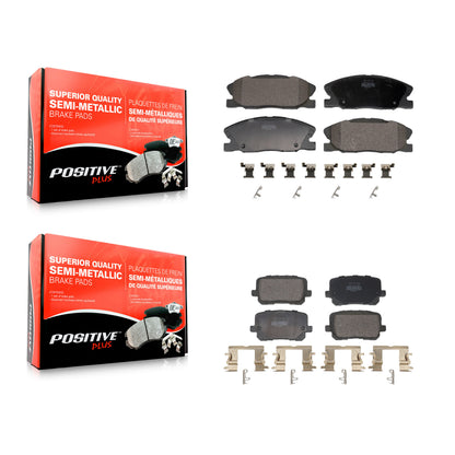 Semi-Metallic Brake Pads Front Rear Kit For 2014-2023 Dodge Charger RWD