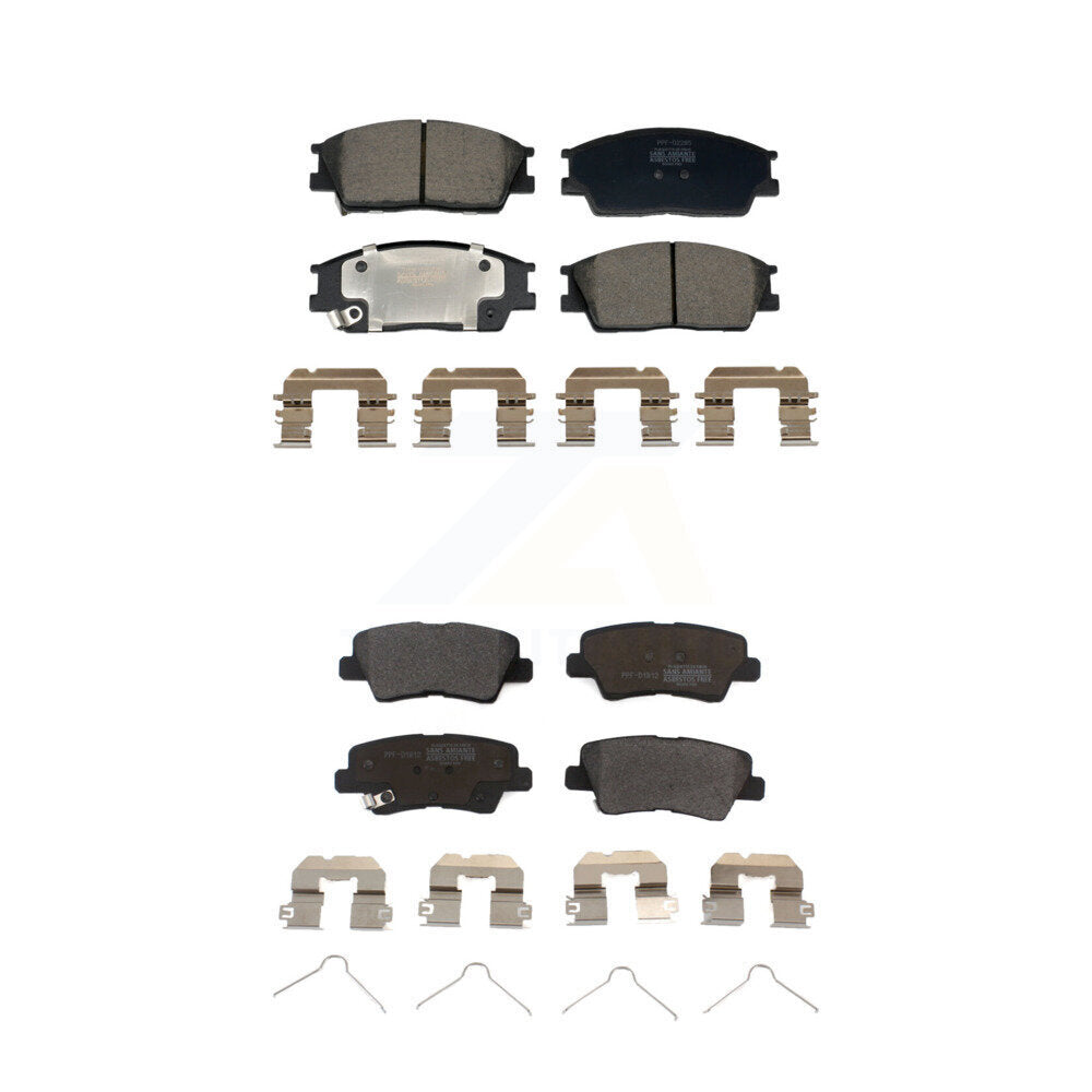 Semi-Metallic Brake Pads Front Rear Kit For Hyundai Venue Kia Soul