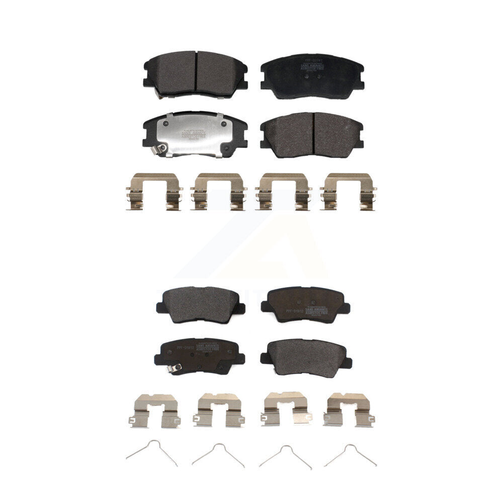 Semi-Metallic Brake Pads Front Rear Kit For 2020-2022 Kia Soul Turbocharged