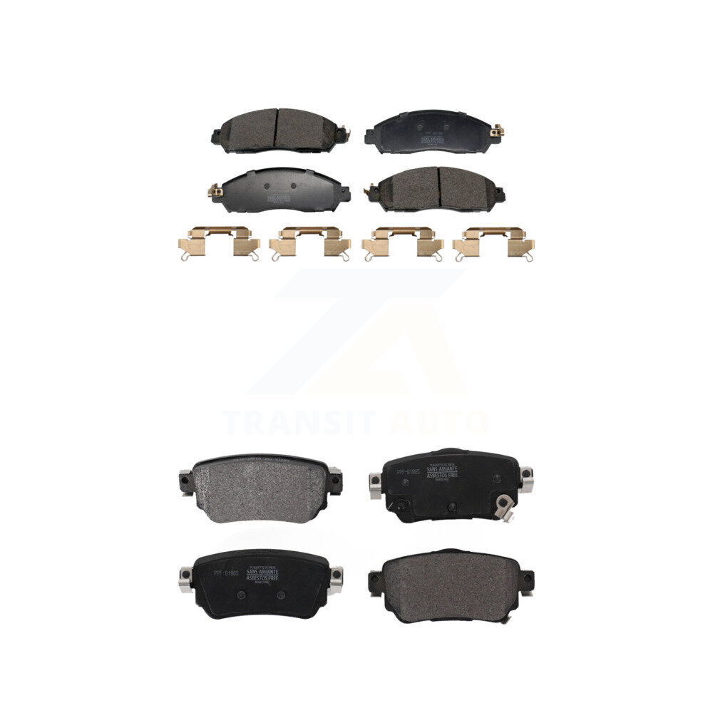 Semi-Metallic Brake Pads Front Rear Kit For Nissan LEAF