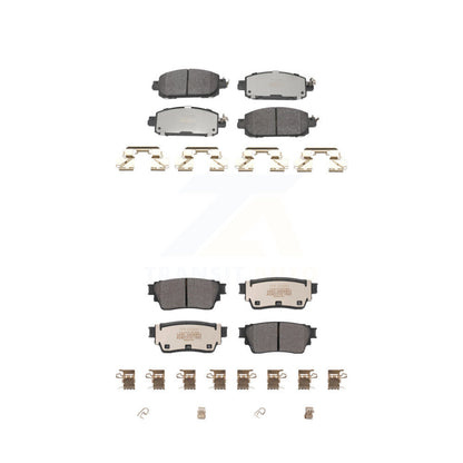 Semi-Metallic Brake Pads Front Rear Kit For 21-23 Nissan Kicks Disc rear brakes