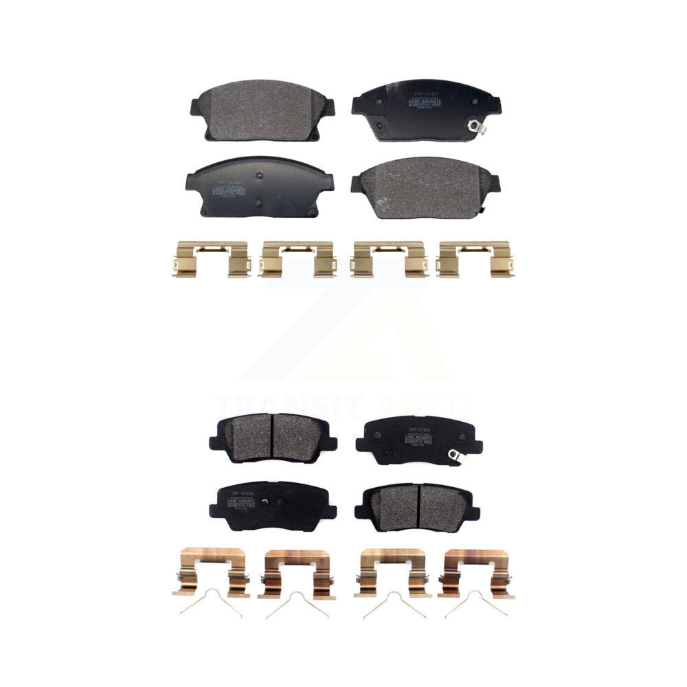Semi-Metallic Brake Pads Front Rear Kit For Cadillac ATS