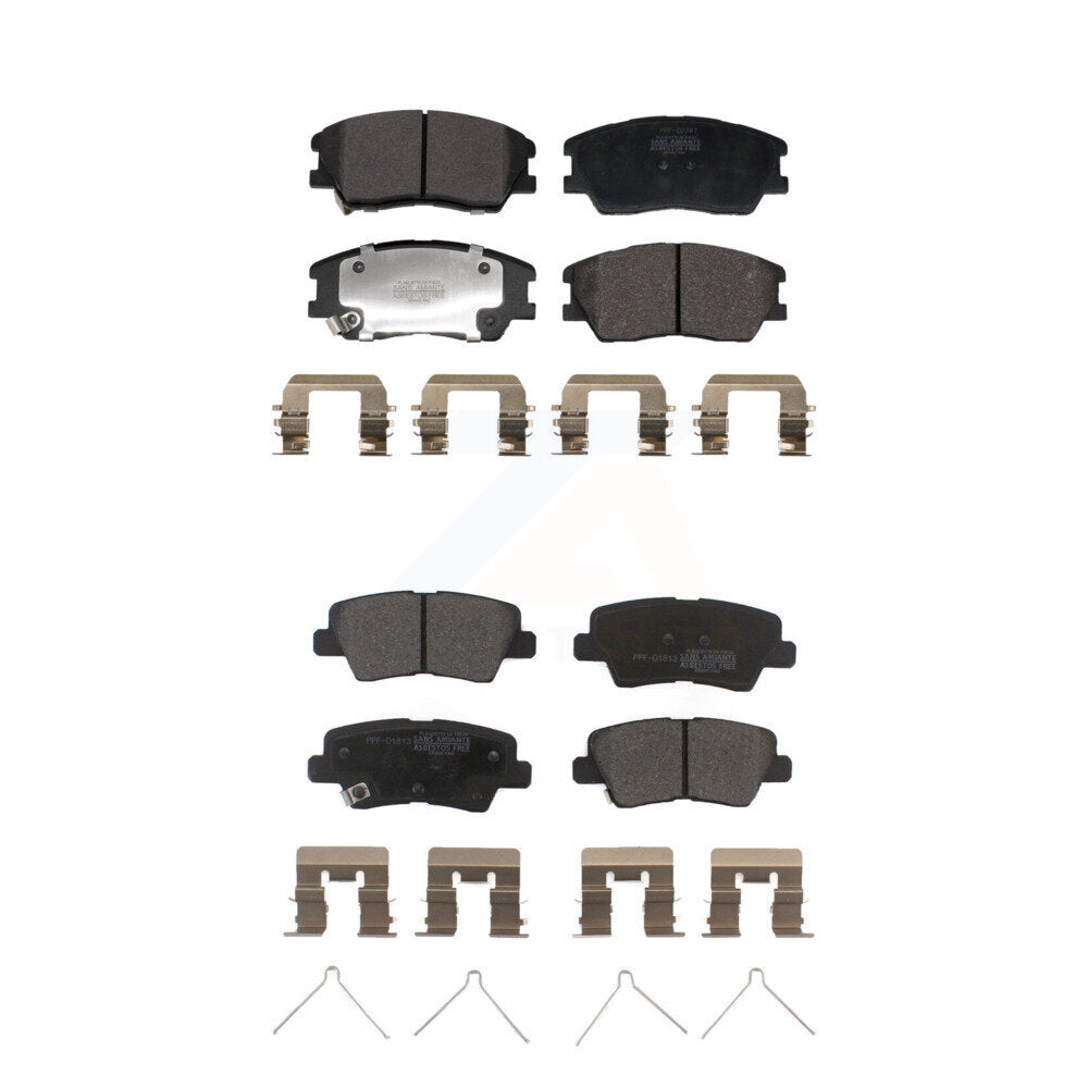 Semi-Metallic Brake Pads Front Rear Kit For Kia Soul EV