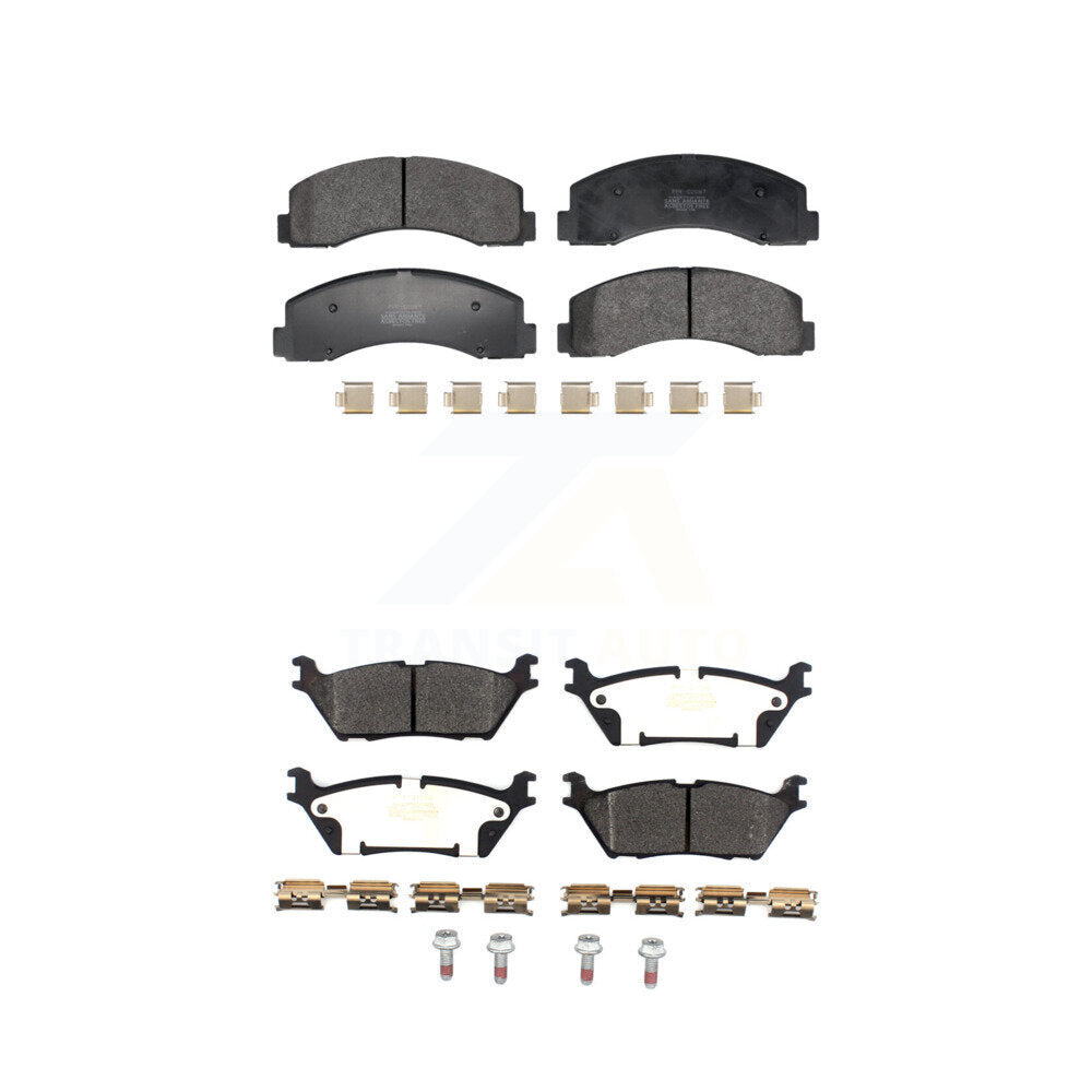 Semi-Metallic Brake Pads Front Rear Kit For Ford F-150 Expedition Lincoln