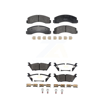 Semi-Metallic Brake Pads Front Rear Kit For Ford F-150 Expedition Lincoln