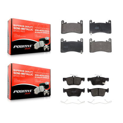 Semi-Metallic Brake Pads Front Rear Kit For 2021-2023 Acura TLX 3.0L