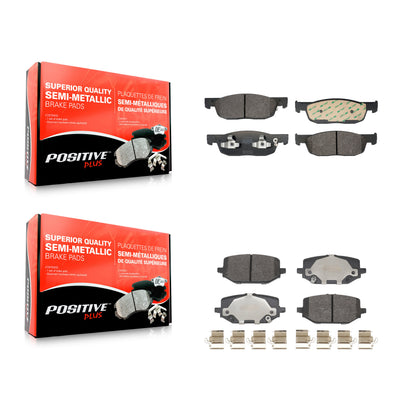 Semi-Metallic Brake Pads Front Rear Kit For 2022-2024 Acura MDX 3.5L