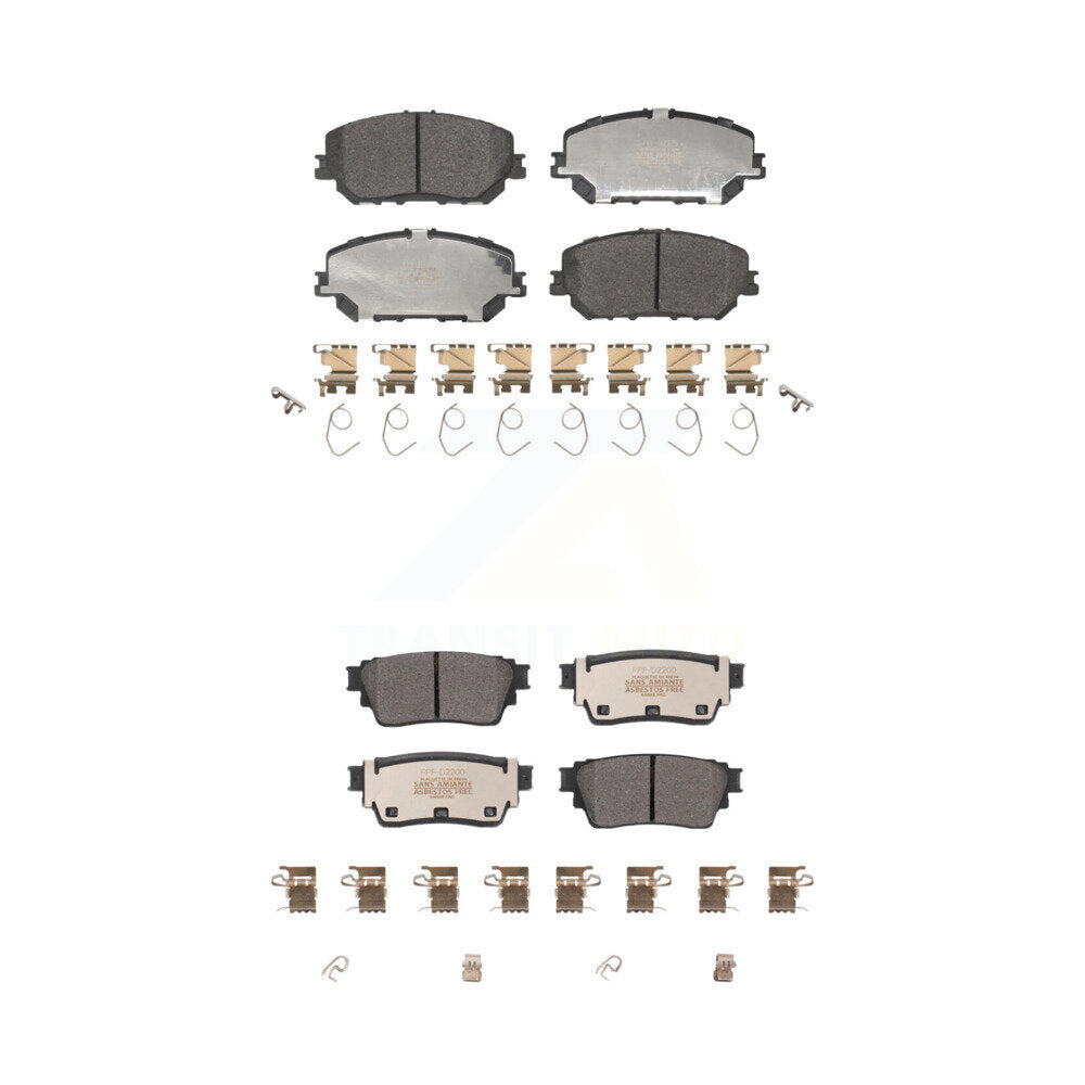 Semi-Metallic Brake Pads Front Rear Kit For Nissan Rogue