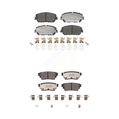 Semi-Metallic Brake Pads Front Rear Kit For Nissan Rogue