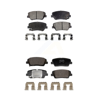 Semi-Metallic Brake Pads Front Rear Kit For Hyundai Santa Fe Sport Kia Sorento