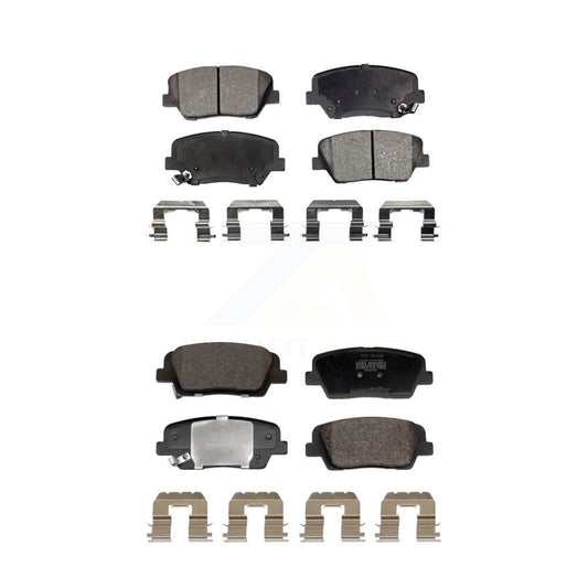 Semi-Metallic Brake Pads Front Rear Kit For Hyundai Santa Fe Sport Kia Sorento