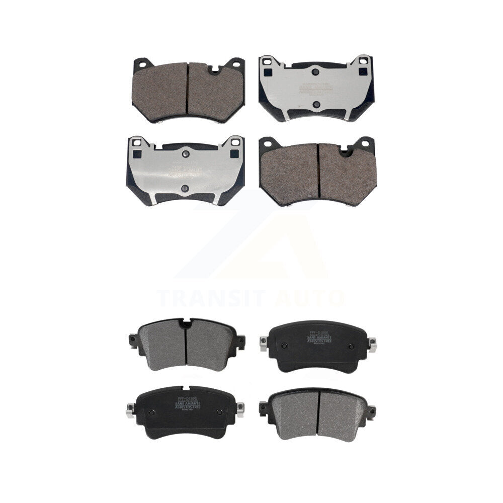 Semi-Metallic Brake Pads Front Rear Kit For 18-19 Audi Q5 With Brembo Calipers