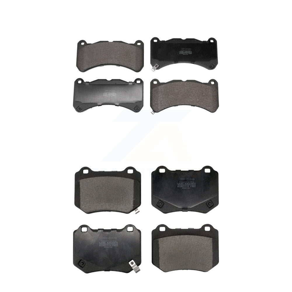 Semi-Metallic Brake Pads Front Rear Kit For 2018-2021 Subaru WRX STI