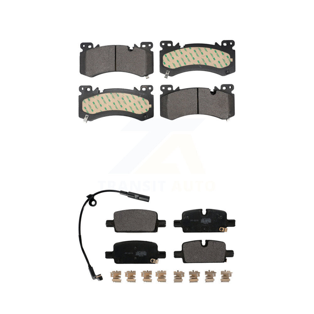 Semi-Metallic Brake Pads Front Rear Kit For Chevrolet Tahoe GMC Yukon