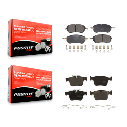Semi-Metallic Brake Pads Front Rear Kit For Land Rover Range Evoque Discovery
