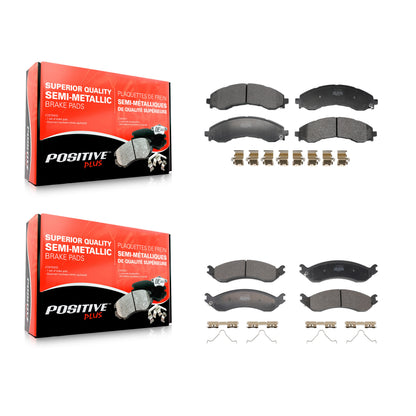 Semi-Metallic Brake Pads Front Rear Kit For GMC Chevrolet Savana 2500 Express