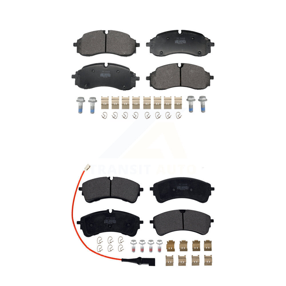 Semi-Metallic Brake Pads Front Rear Kit For Ford Transit-250 Transit-350 RWD