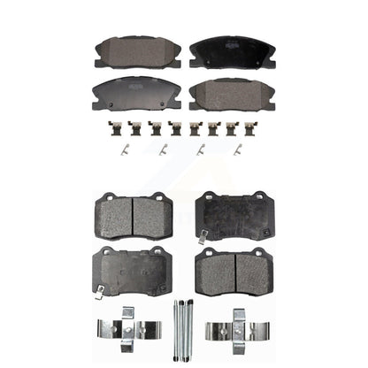 Semi-Metallic Brake Pads Front Rear Kit For Dodge Charger