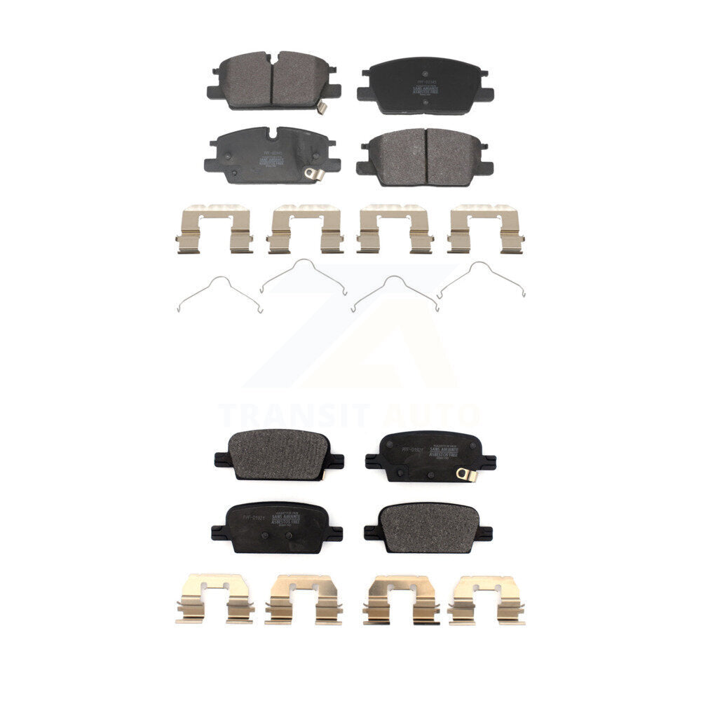 Semi-Metallic Brake Pads Front Rear Kit For Chevrolet Malibu