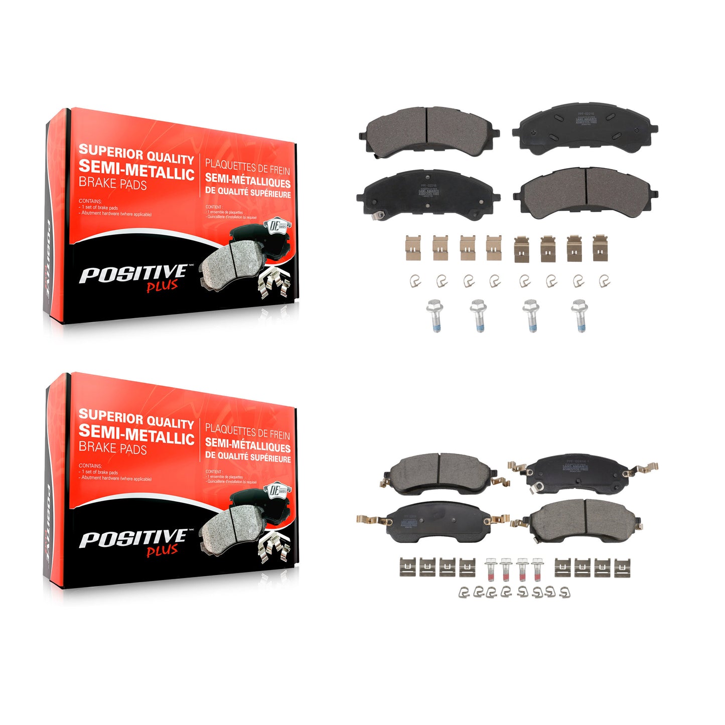 Semi-Metallic Brake Pads Front Rear Kit For Ford Bronco