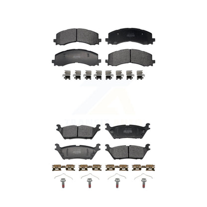 Semi-Metallic Brake Pads Front Rear Kit For Ford F-150 Bronco Lightning Lincoln