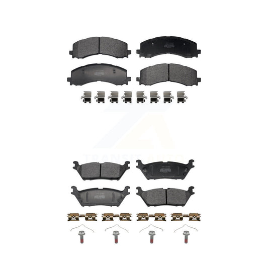 Semi-Metallic Brake Pads Front Rear Kit For Ford F-150 Bronco Lightning Lincoln