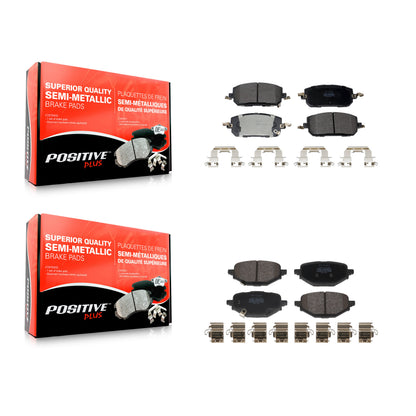 Semi-Metallic Brake Pads Front Rear Kit For 2023-2024 Mazda CX-50