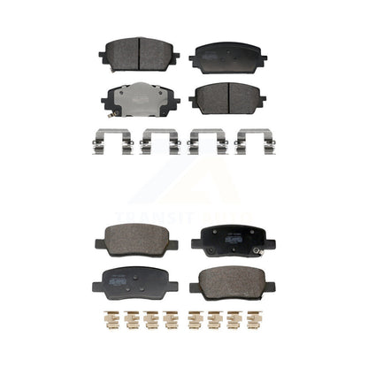 Semi-Metallic Brake Pads Front Rear Kit For Hyundai Santa Fe Kia Sorento Cruz