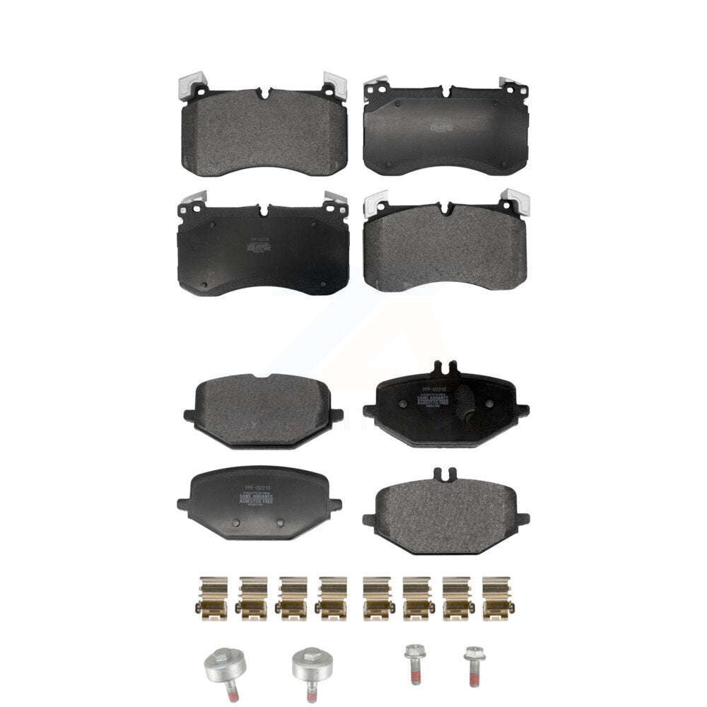 Semi-Metallic Brake Pads Front Rear Kit For Mercedes-Benz GLS450