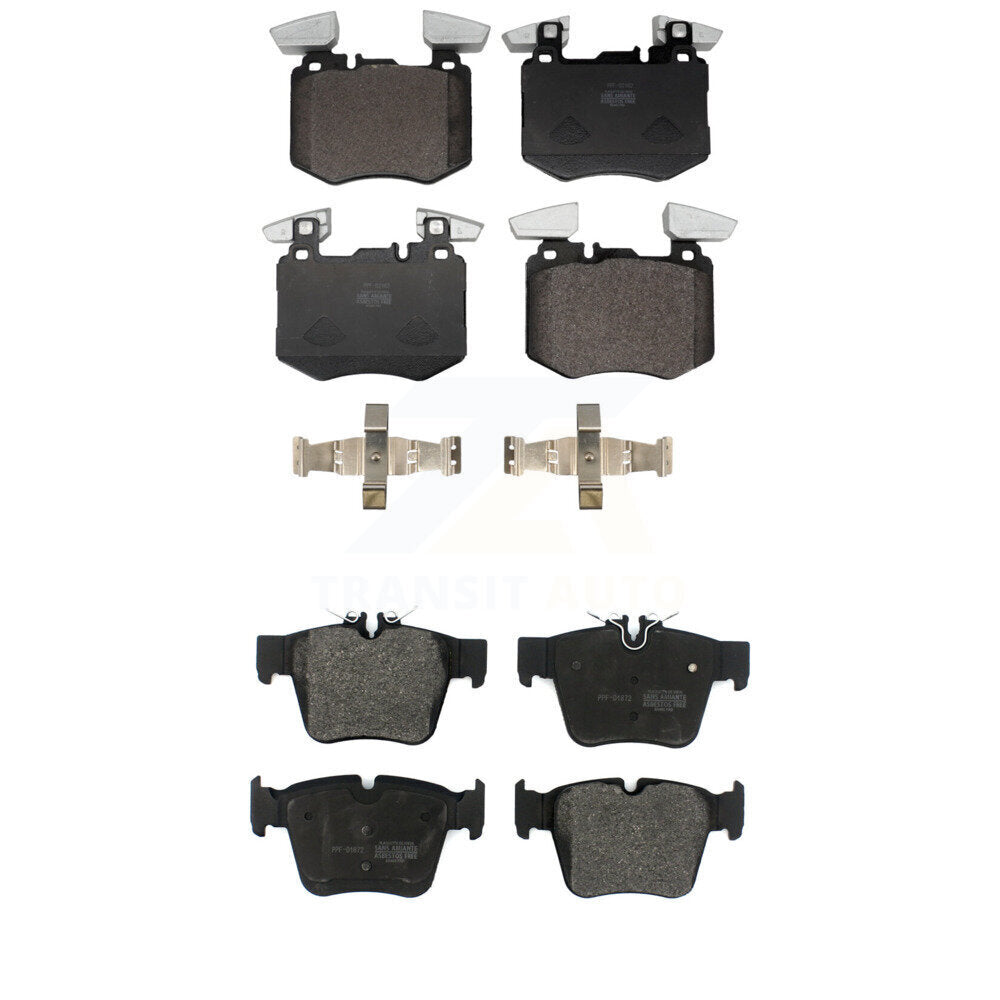 Semi-Metallic Brake Pads Front Rear Kit For Mercedes-Benz GLC300