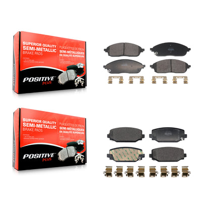 Semi-Metallic Brake Pads Front Rear Kit For 2021-2023 Jeep Grand Cherokee L