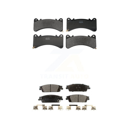 Semi-Metallic Brake Pads Front Rear Kit For GMC Chevrolet Sierra 1500 Silverado