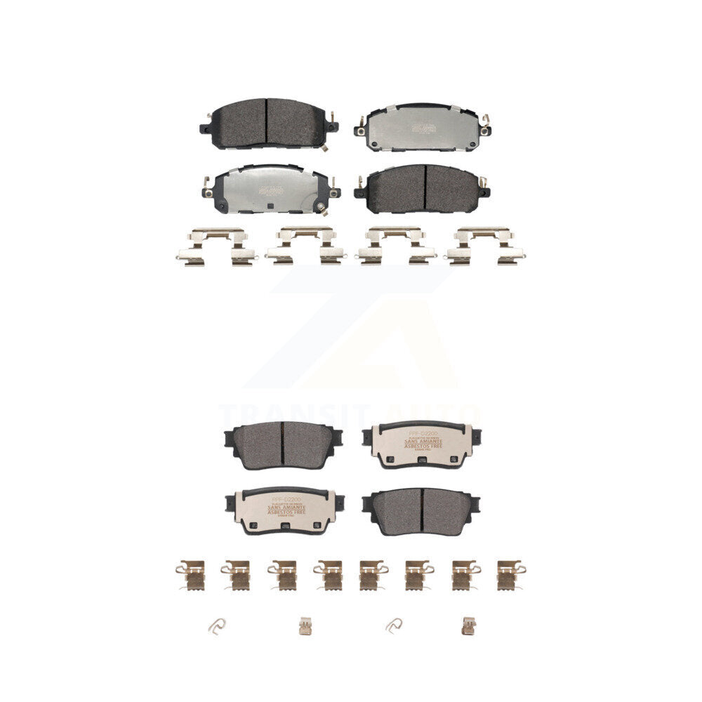Semi-Metallic Brake Pads Front Rear Kit For Mitsubishi Outlander Nissan INFINITI